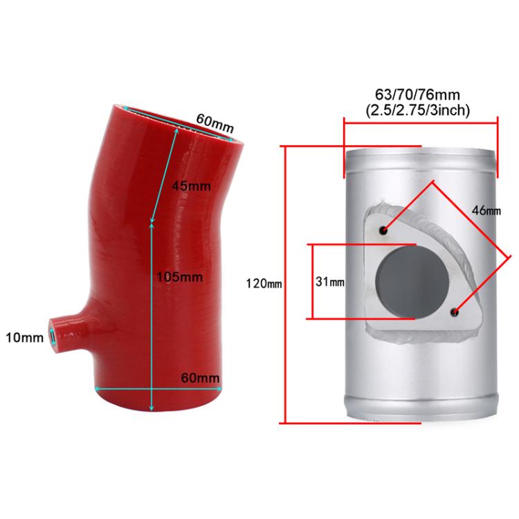 For Mazda 3 / 6 / CX-4 / Axela Car High Flow Cold Air Intake Filter, Specification: 1.5L-60-RD - Air Intake System by PMC TechLife | Online Shopping South Africa | PMC TechLife | Buy Now Pay Later Mobicred
