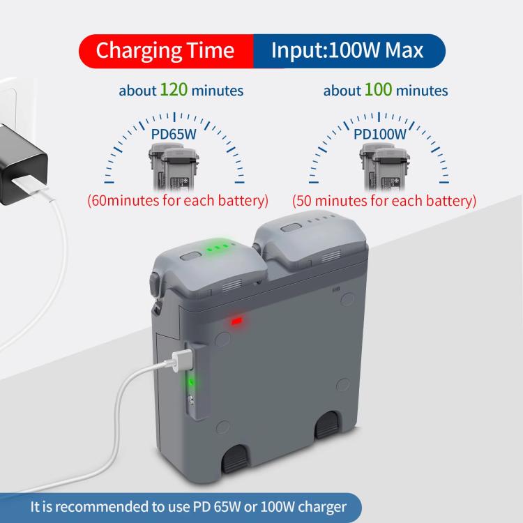 For DJI Air 3S /Air 3 YX Two-Way Charger Battery Manager(Light Gray) - free shipping - PMC TechLife - Order now!