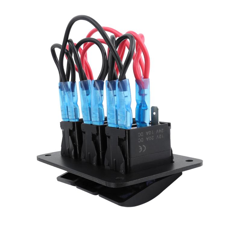 Blue Light Laser Engraved Panel Combination Switch For Car Boat, Specifications: 3-digit Panel - Car Switches by PMC TechLife | Online Shopping South Africa | PMC TechLife | Buy Now Pay Later Mobicred