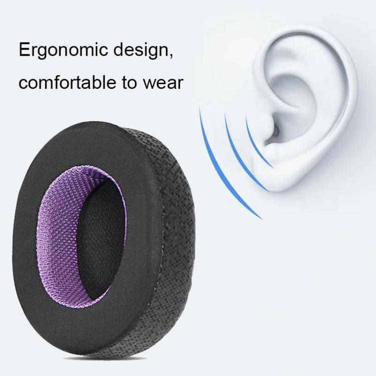 1pair Headset Sponge Earmuffs for SteelSeries Arctis Pro / Arctis 3 / 5 / 7, Color: Black Dark Blue Ice Silk - Earmuff & Pad by PMc TechLife | Online Shopping South Africa | PMc TechLife | Buy Now Pay Later Mobicred