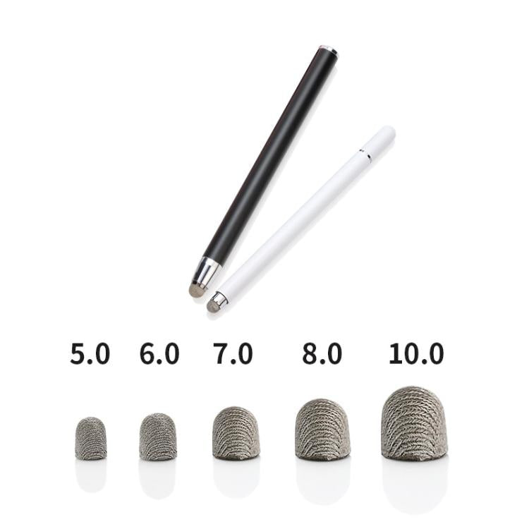 10pcs Silver Fibre Nano Conductive Light Fabric Tip High Sensitivity Capacitive Pen Tip, Spec: 5.0mm - Pencil Accessories by PMc TechLife | Online Shopping South Africa | PMc TechLife | Buy Now Pay Later Mobicred