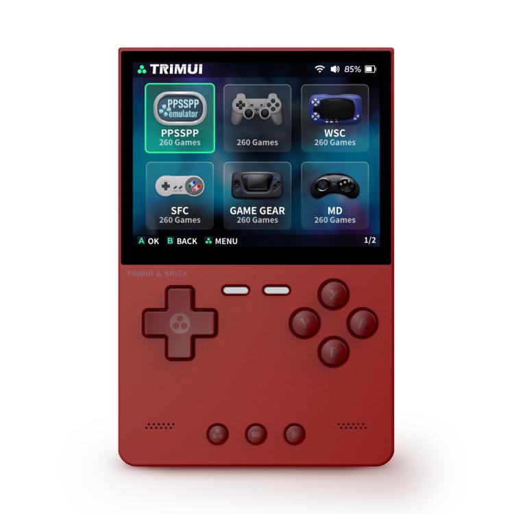 TRIMUI BRICK Open Source Pocket Console Portable Wireless Bluetooth HD Retro Arcade, Size: 256G(Red) - free shipping - PMc TechLife - Order now!
