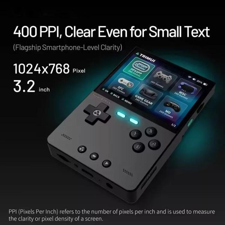 TRIMUI BRICK Open Source Pocket Console Portable Wireless Bluetooth HD Retro Arcade, Size: 64G(Black) - free shipping - PMc TechLife - Order now!