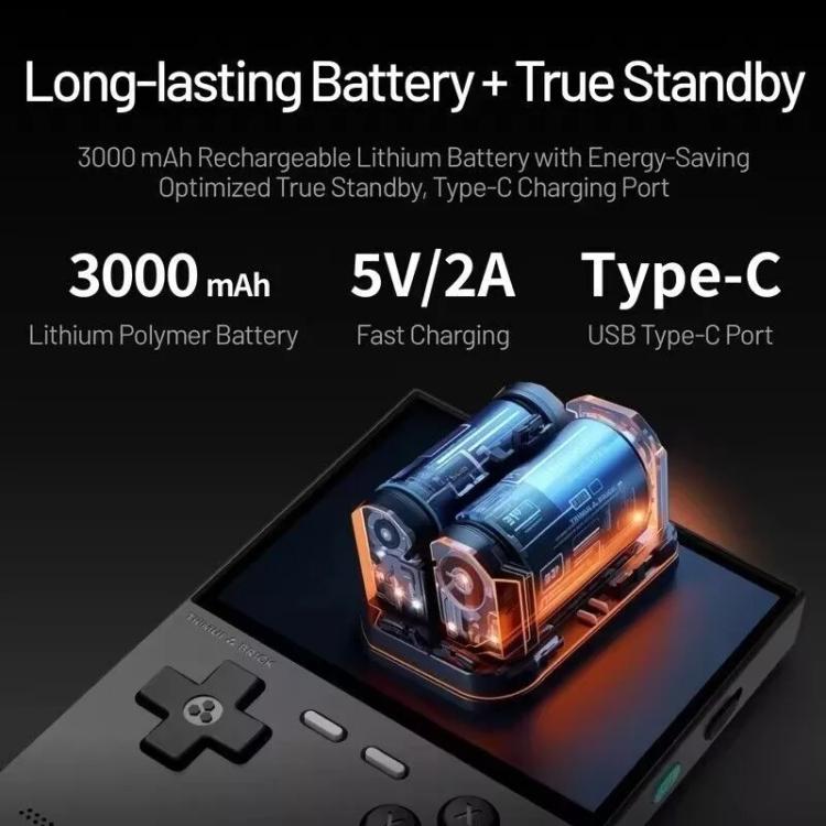 TRIMUI BRICK Open Source Pocket Console Portable Wireless Bluetooth HD Retro Arcade, Size: Standard No Card(Black) - free shipping - PMc TechLife - Order now!