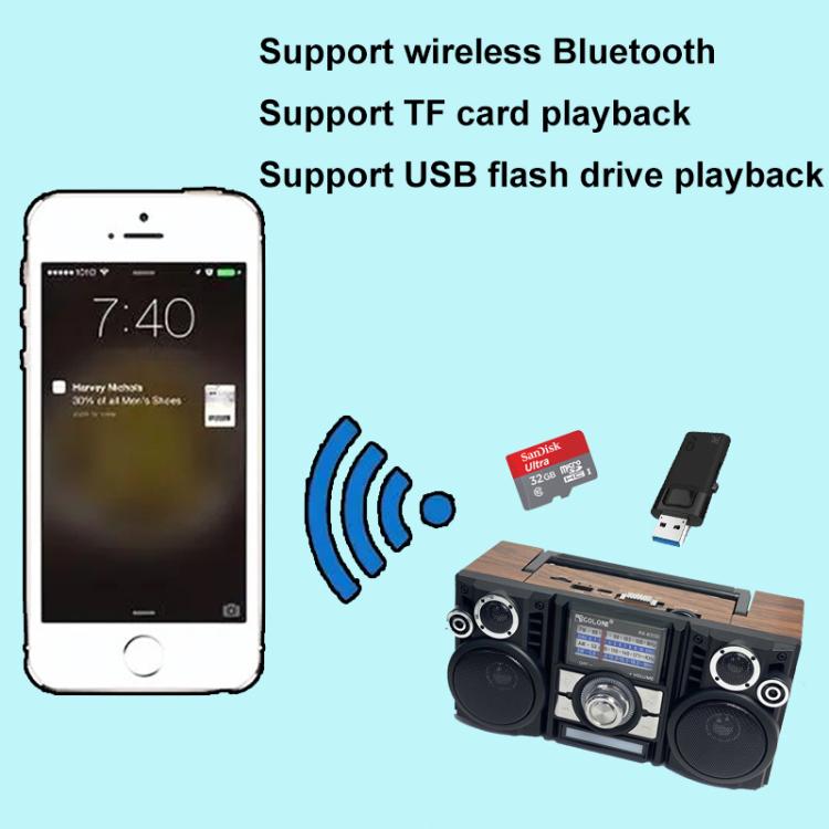 COLON RX-65SD Solar Charging Stereo FM Radio Wireless Bluetooth Speaker(Random Color Delivery) - free shipping - PMC TechLife - Order now!