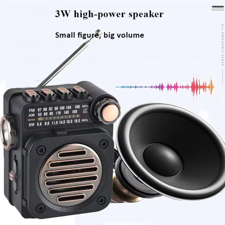 PuXing M8BT Mini Multi-band FM / AM / SW Radio with LED Flashlight - free shipping - PMC TechLife - Order now!