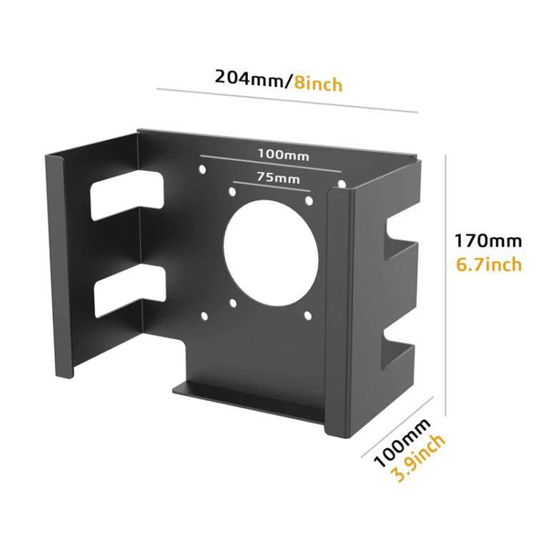 For Mac Studio Under Desk Metal Bracket Cooling Storage Wall Mount Stand(Black) - MINI PC Accessories & Gadgets by PMC TechLife | Online Shopping South Africa | PMC TechLife | Buy Now Pay Later Mobicred