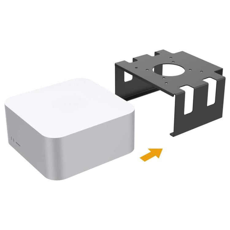 For Mac Studio Under Desk Metal Bracket Cooling Storage Wall Mount Stand(Black) - MINI PC Accessories & Gadgets by PMC TechLife | Online Shopping South Africa | PMC TechLife | Buy Now Pay Later Mobicred