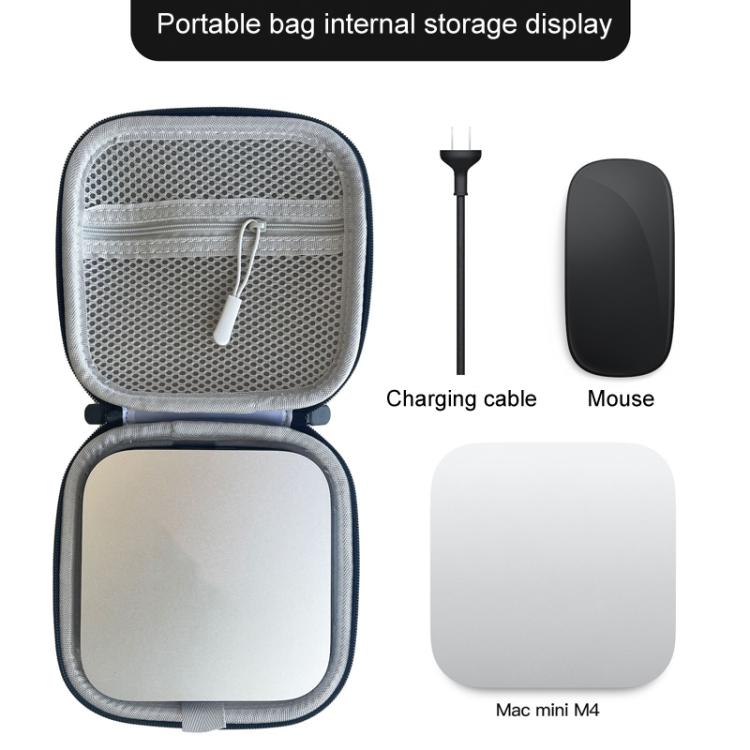 For Mac Mini M4 Storage Bag Computer Host Portable Protective Hard Case Storage Case(Black) - MINI PC Accessories & Gadgets by PMC TechLife | Online Shopping South Africa | PMC TechLife | Buy Now Pay Later Mobicred