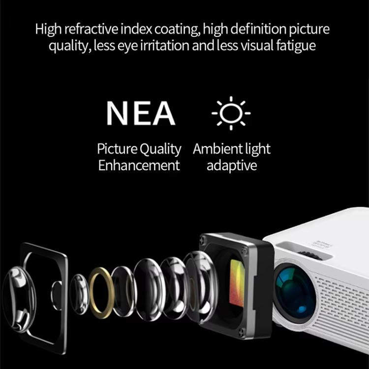 Z01 1080P 5G Bluetooth Projector Android 9.0 System Supports Mirroring Screen US Plug - LED Projector by PMC TechLife | Online Shopping South Africa | PMC TechLife | Buy Now Pay Later Mobicred