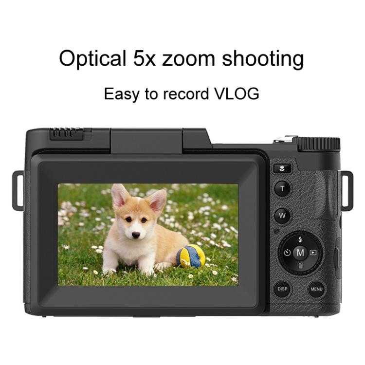 Micro SLR 5X Optical Zoom / 8X Digital Zoom Digital Camera 48MP HD Shooting VCR Photo Camera(Black) - Video Cameras by PMC TechLife | Online Shopping South Africa | PMC TechLife | Buy Now Pay Later Mobicred