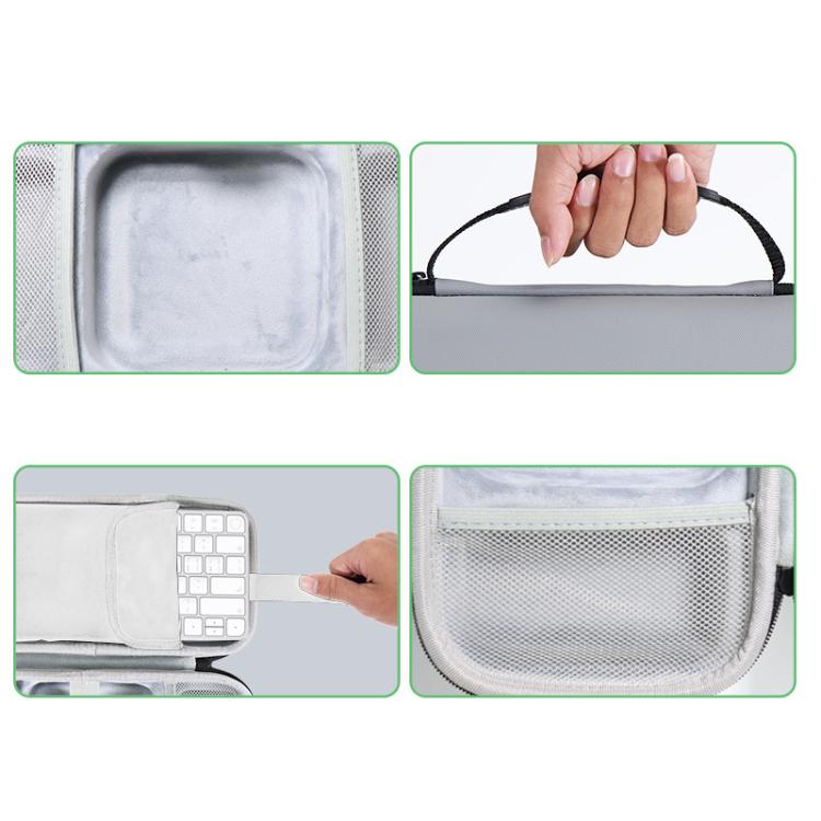 For Mac Mini M4 / M4 Pro  Storage Bag Carrying Case Can Store Keyboard, Mouse(Gray) - MINI PC Accessories & Gadgets by PMC TechLife | Online Shopping South Africa | PMC TechLife | Buy Now Pay Later Mobicred