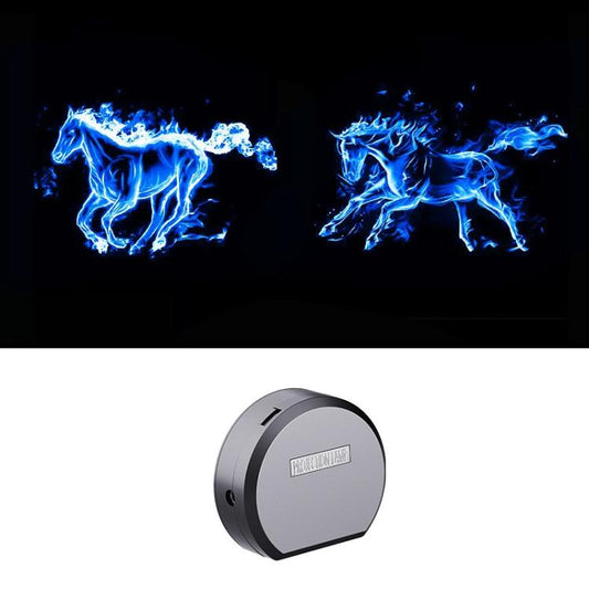 F6 Universal Electric Induction Projection Welcome Light for Scooter / Bike / Electric Car(Blue Horse) - Decorative Lights by PMC Jewellery | Online Shopping South Africa | PMC Jewellery | Buy Now Pay Later Mobicred