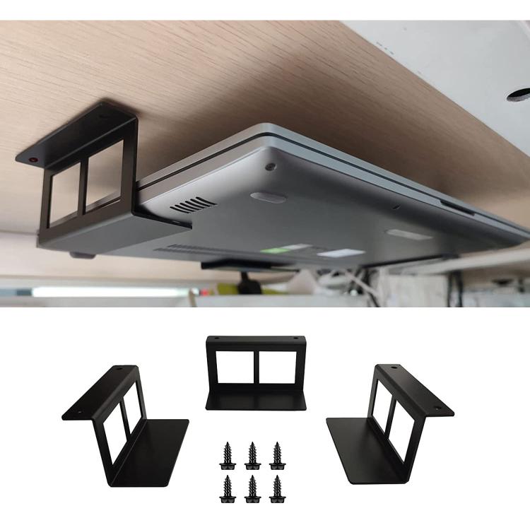 Under Desk Laptop Tablet Mini PC Storage Stand Metal Invisible Tray Rack, Height: 4.8cm - Laptop Stand by PMC TechLife | Online Shopping South Africa | PMC TechLife | Buy Now Pay Later Mobicred