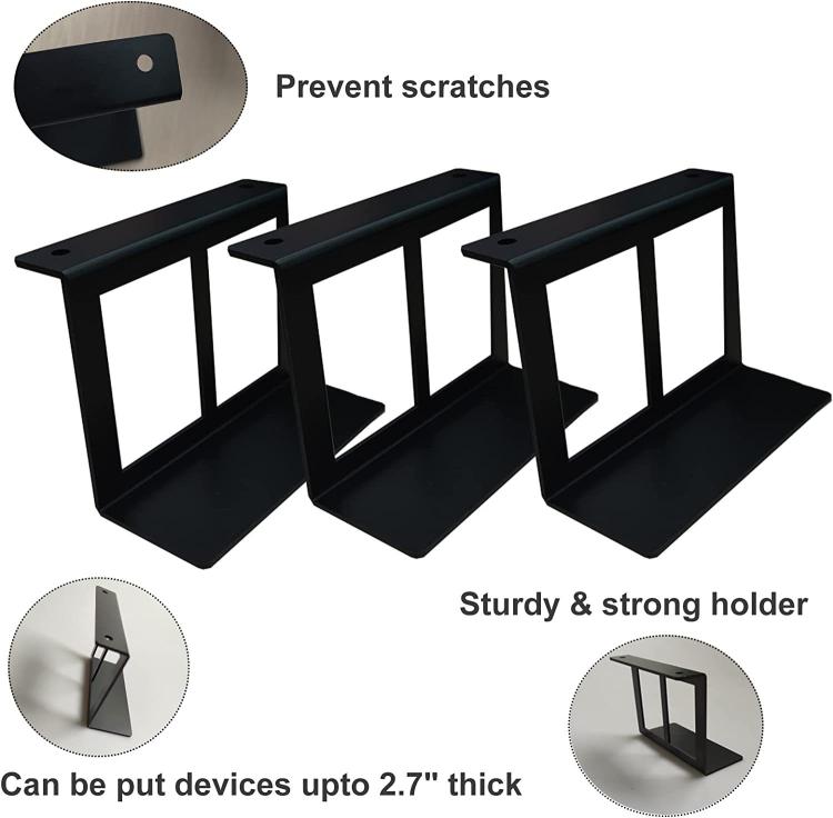 Under Desk Laptop Tablet Mini PC Storage Stand Metal Invisible Tray Rack, Height: 4.8cm - Laptop Stand by PMC TechLife | Online Shopping South Africa | PMC TechLife | Buy Now Pay Later Mobicred