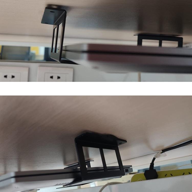 Under Desk Laptop Tablet Mini PC Storage Stand Metal Invisible Tray Rack, Height: 4.8cm - Laptop Stand by PMC TechLife | Online Shopping South Africa | PMC TechLife | Buy Now Pay Later Mobicred