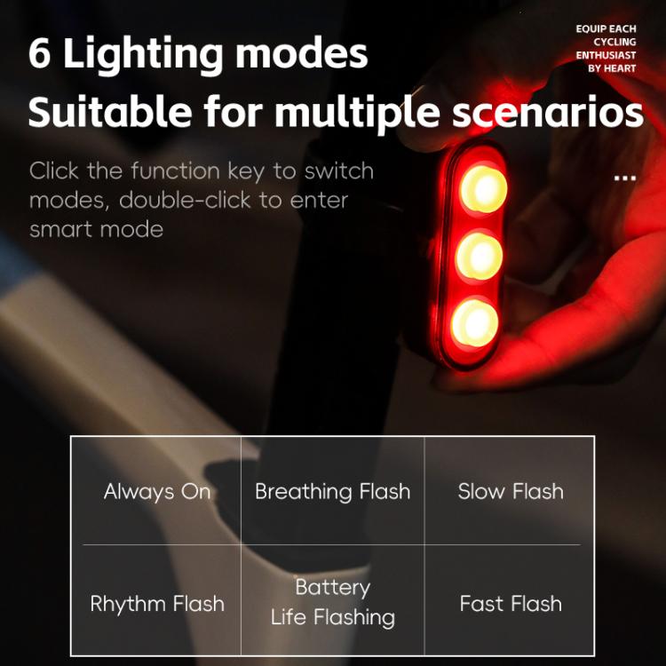 WEST BIKING Bicycle Night Riding Long Endurance Warning Brake Taillight, Style: Square Light Basic - free shipping - PMC TechLife - Order now!