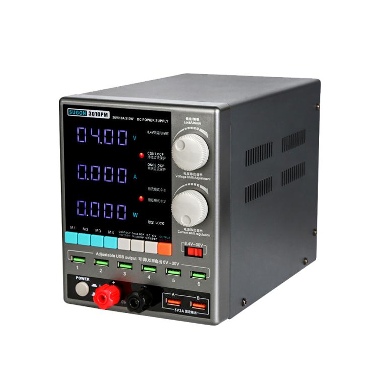 SUGON 3010PM 150W 30V 10A 4 Digital Display Cell Phone Repair Power Meter US Plug - free shipping - PMC TechLife - Order now!