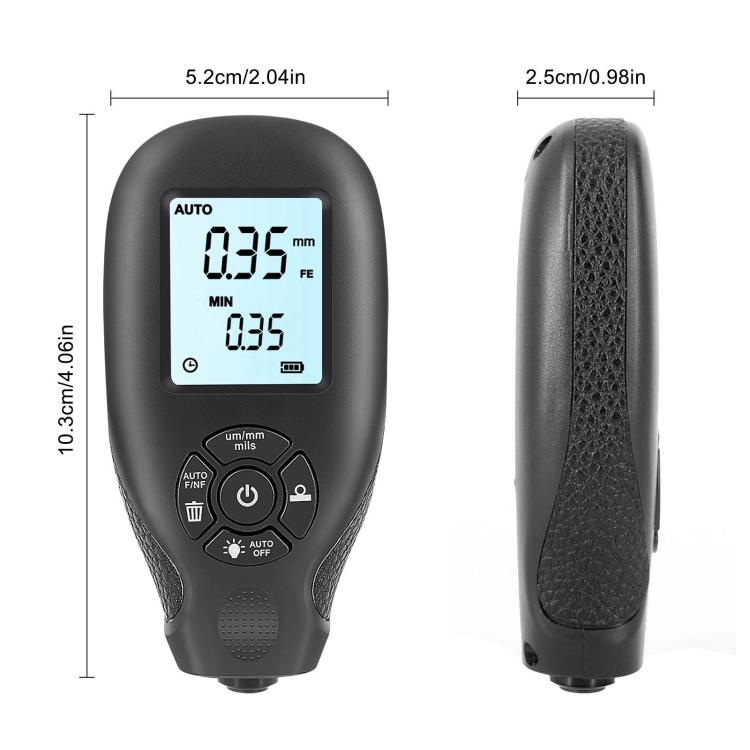 High-Precision Anti-Slip Paint Coating Thickness Gauge(White) - Coating Thickness Gauge by PMC TechLife | Online Shopping South Africa | PMC TechLife | Buy Now Pay Later Mobicred
