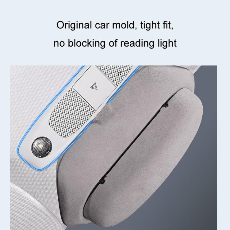 For Tesla Suede Leather Glasses Storage Box, Model: Model 3 Black - Sunglasses & Glasses Clips by PMc TechLife | Online Shopping South Africa | PMc TechLife | Buy Now Pay Later Mobicred