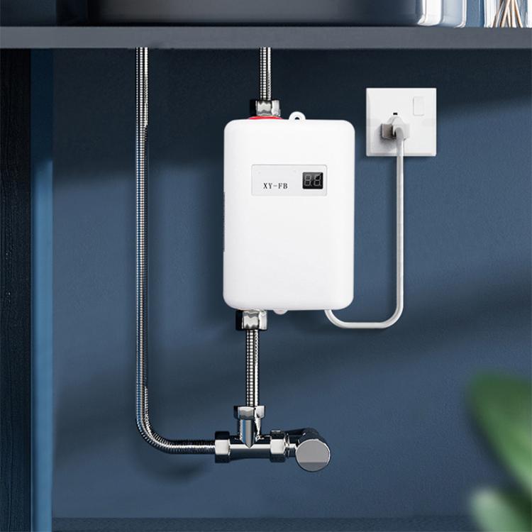 3000W Small Tankless Electric Water Heater For Kitchen Bathroom US Plug(White) - free shipping - PMC TechLife - Order now!