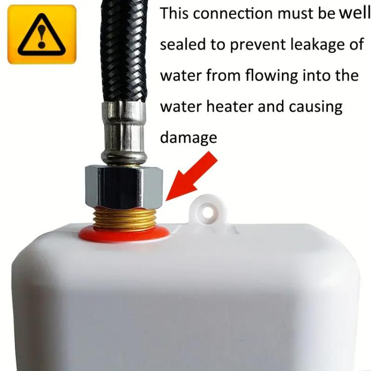 3000W Small Tankless Electric Water Heater For Kitchen Bathroom EU Plug(White) - free shipping - PMC TechLife - Order now!