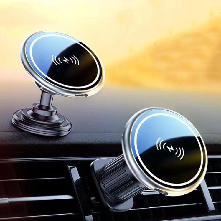15W Car Magnetic Wireless Charging Phone Holder Alloy Base, Spec: Adhesive Black - free shipping - PMc TechLife - Order now!