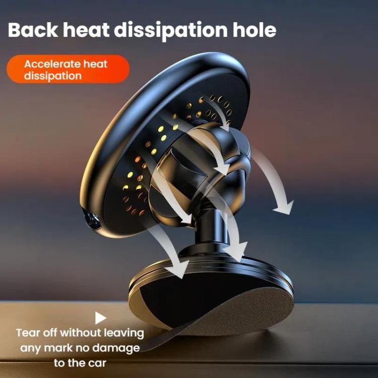 15W Car Magnetic Wireless Charging Phone Holder Alloy Base, Spec: Adhesive Black - free shipping - PMc TechLife - Order now!