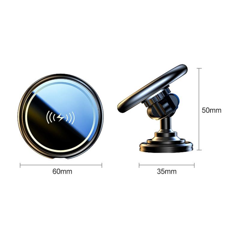 15W Car Magnetic Wireless Charging Phone Holder Alloy Base, Spec: Adhesive Black - free shipping - PMc TechLife - Order now!