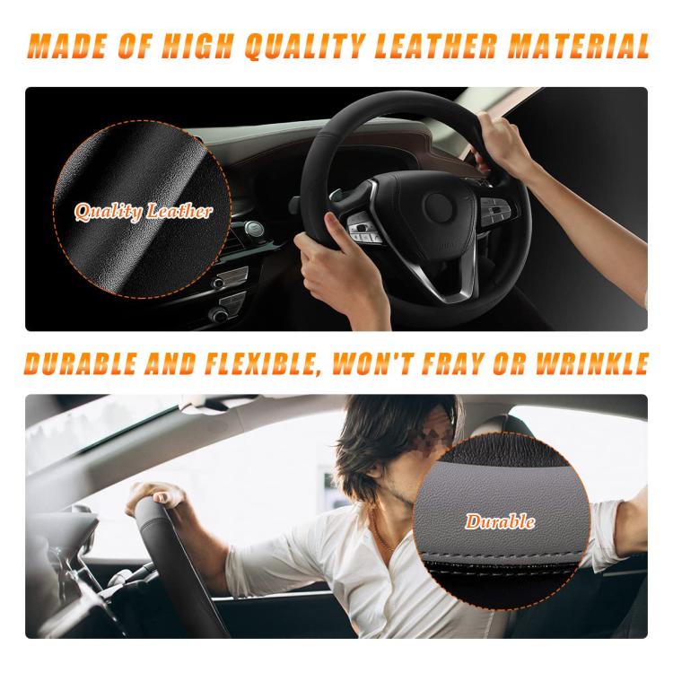 38cm Cars Universal Microfiber Steering Wheel Cover(Coffee) - Steering Wheel Accessories by PMc TechLife | Online Shopping South Africa | PMc TechLife | Buy Now Pay Later Mobicred