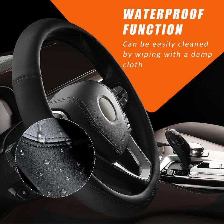 38cm Cars Universal Microfiber Steering Wheel Cover(Wine Red) - Steering Wheel Accessories by PMc TechLife | Online Shopping South Africa | PMc TechLife | Buy Now Pay Later Mobicred