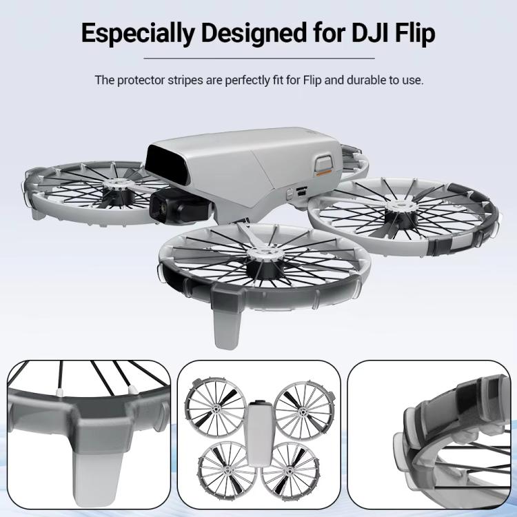 For DJI Flip CYNOVA FL-FZT-CY Paddle Impact Protectors(Translucent Black) - free shipping - PMC TechLife - Order now!