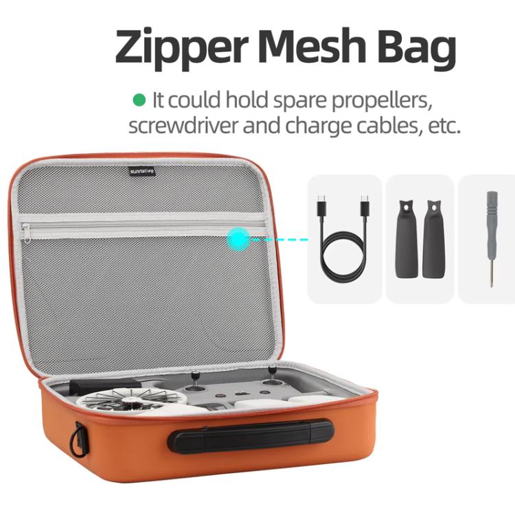 For DJI Flip Sunnylife FP-B958 Storage Bag Vlog Aerial Camera Protective Case Accessory(Orange) - free shipping - PMC TechLife - Order now!
