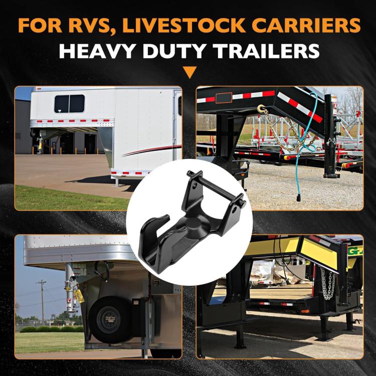 Coupler Gooseneck Hitch Trailer Lock For Heavy Trailer Transporter RV, Color: Silver + Key Lock - Towing Bars by PMc TechLife | Online Shopping South Africa | PMc TechLife | Buy Now Pay Later Mobicred