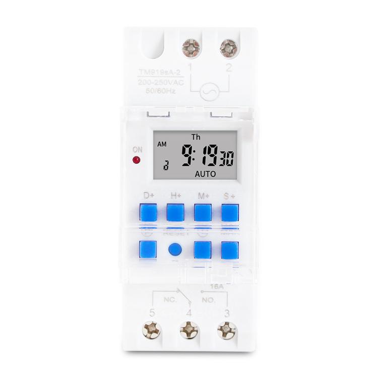 SINOTIMER TM919sA-2 220VAC 16A  1 Second Interval Programmable Digital Timer Switch 7 Days Auto ON OFF Din Rail Mounted - free shipping - PMc TechLife - Order now!