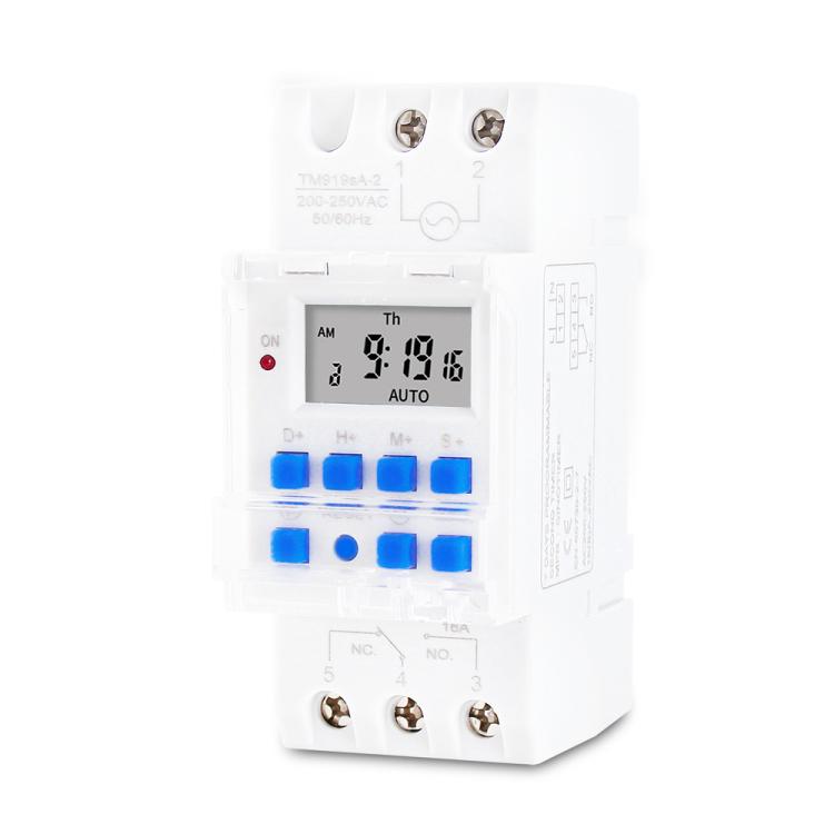 SINOTIMER TM919sA-2 220VAC 16A  1 Second Interval Programmable Digital Timer Switch 7 Days Auto ON OFF Din Rail Mounted - free shipping - PMc TechLife - Order now!