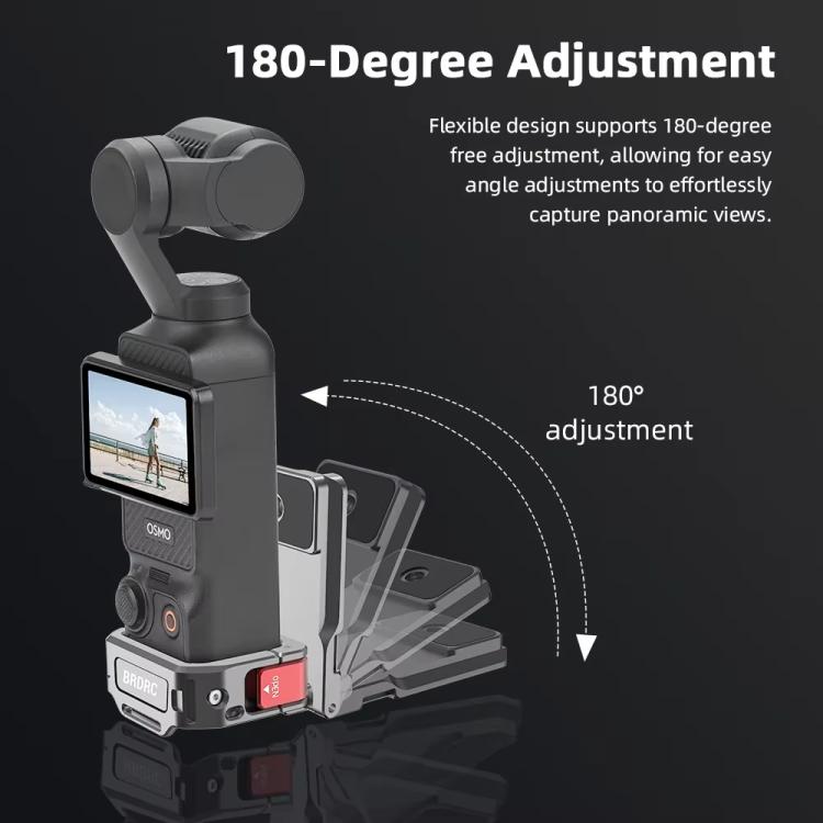 For DJI OSMO Pocket 3 BRDRC PO3005 Multi-functional Magnetic Base Expansion Back Clip Holder Adapter Bezel Accessory(Tarnish) - free shipping - PMC TechLife - Order now!