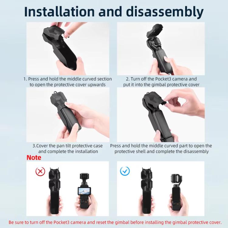 For DJI OSMO Pocket 3 BRDRC Lens Cap Camera Case Screen Protector Accessories(Pink) - free shipping - PMC TechLife - Order now!