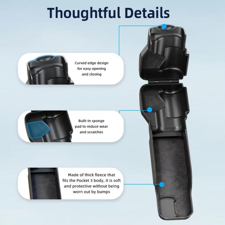 For DJI OSMO Pocket 3 BRDRC Lens Cap Camera Case Screen Protector Accessories(Pink) - free shipping - PMC TechLife - Order now!