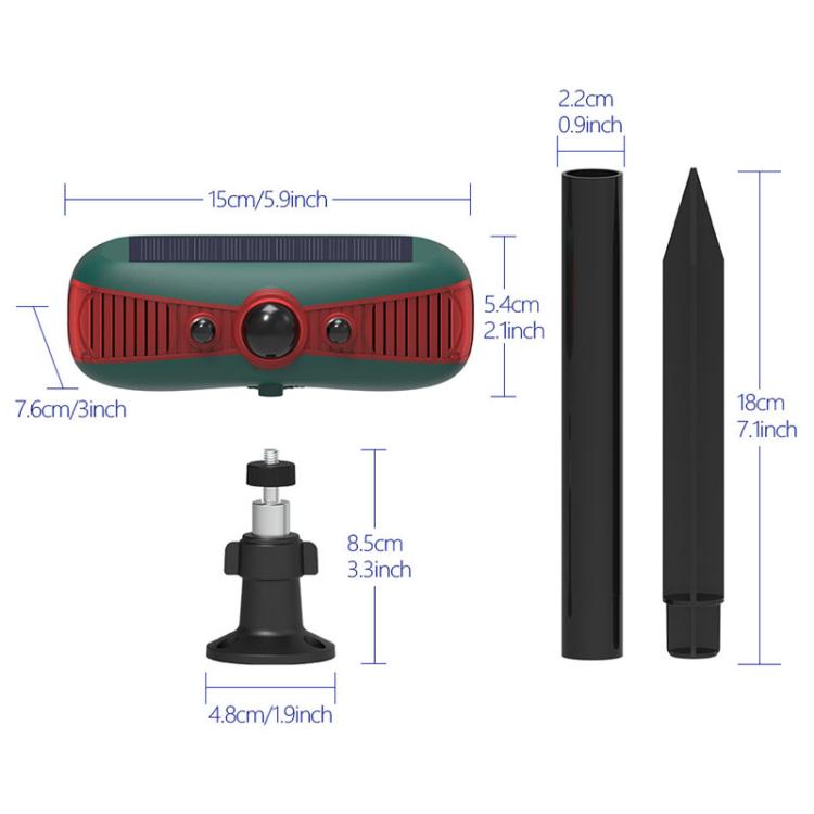 N911Y Outdoor Solar Alarm Infrared Sensor Sound And Light Animal Repeller(Red) - Outdoor Insect Repellent by PMc TechLife | Online Shopping South Africa | PMc TechLife | Buy Now Pay Later Mobicred