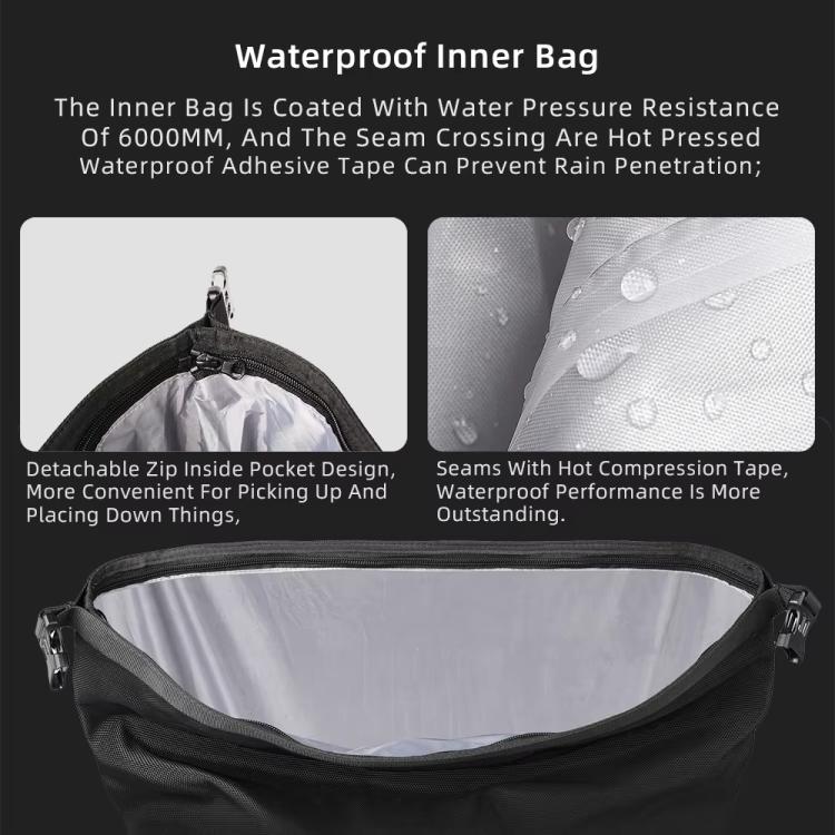 Rhinowalk MTR2050 25L-32L Expandable Large Capacity Quick-release Motorcycle Side Bag(Black) - free shipping - PMc TechLife - Order now!