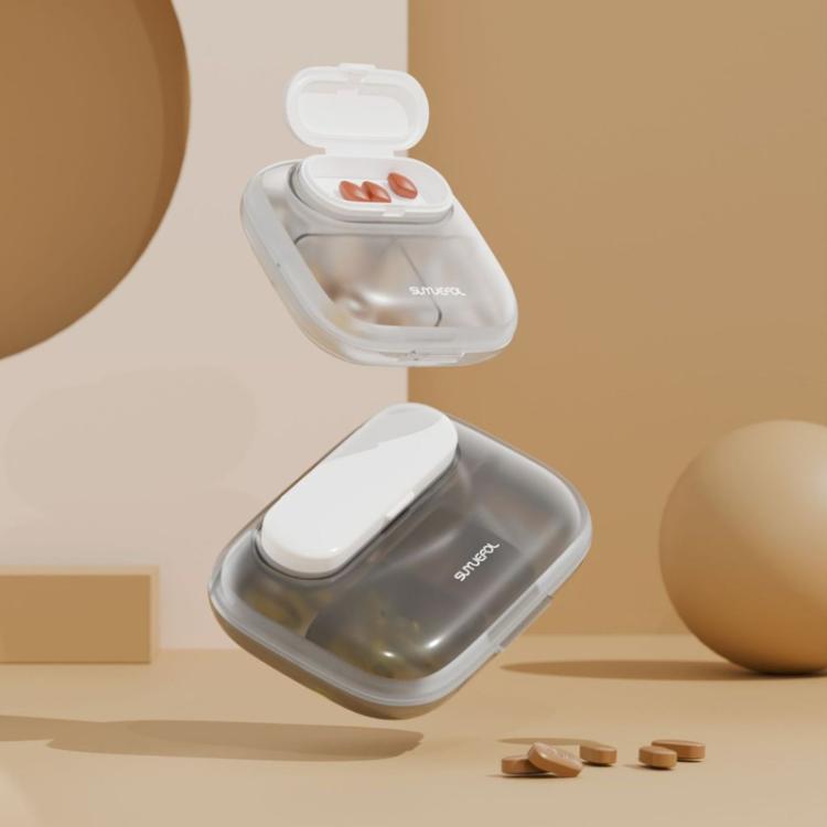 Portable Pill Box Dispenser Sealed Large Capacity Seven Days a Week Medication Organizer, Color: 4 Grids White - free shipping - PMC TechLife - Order now!