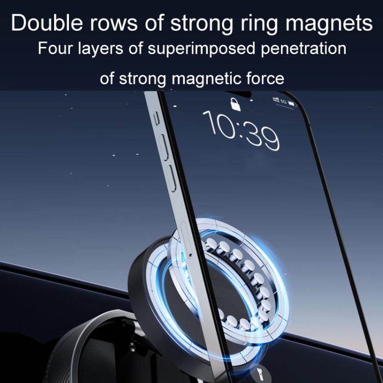 T20 Magnetic Car Phone Holder Car Center Console Navigation Portable Folding Stand(Black) - Universal Car Holders by PMc TechLife | Online Shopping South Africa | PMc TechLife | Buy Now Pay Later Mobicred