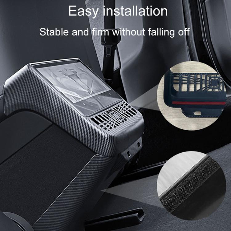 For Tesla New Model 3 / Y Car Rear Air Conditioning Vent Protection Frame, Style: Glossy Carbon Pattern - Car Interior Mouldings by PMc TechLife | Online Shopping South Africa | PMc TechLife | Buy Now Pay Later Mobicred