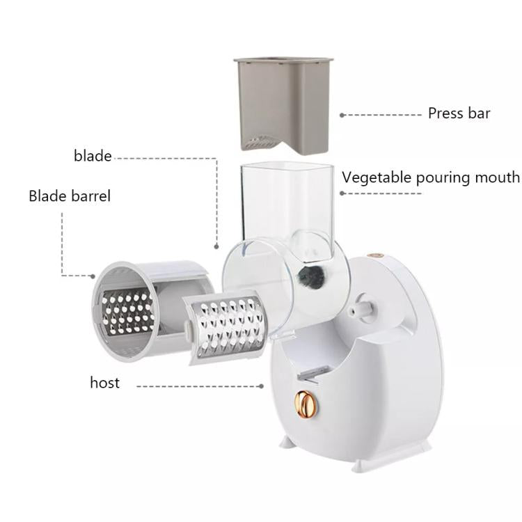 CY-661 3-in-1 Kitchen Multifunctional Roller Electric Vegetable Cutter, Spec: White Wireless Model - Cutter & Peeler by PMc TechLife | Online Shopping South Africa | PMc TechLife | Buy Now Pay Later Mobicred
