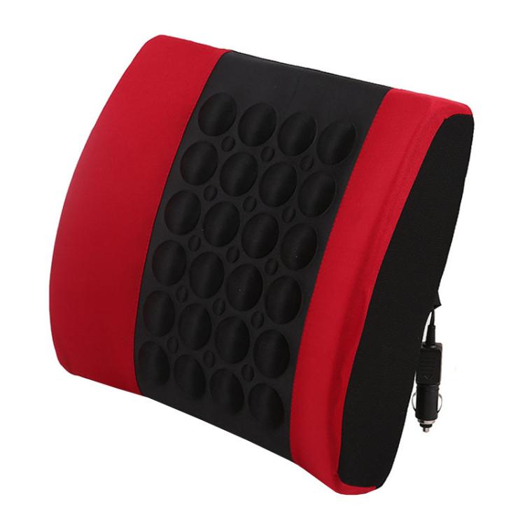 Automotive Universal Electrical Massage Lumbar Cushion Car Lumbar Support Pad(Black And Red) - Seat Accessories by PMc TechLife | Online Shopping South Africa | PMc TechLife | Buy Now Pay Later Mobicred