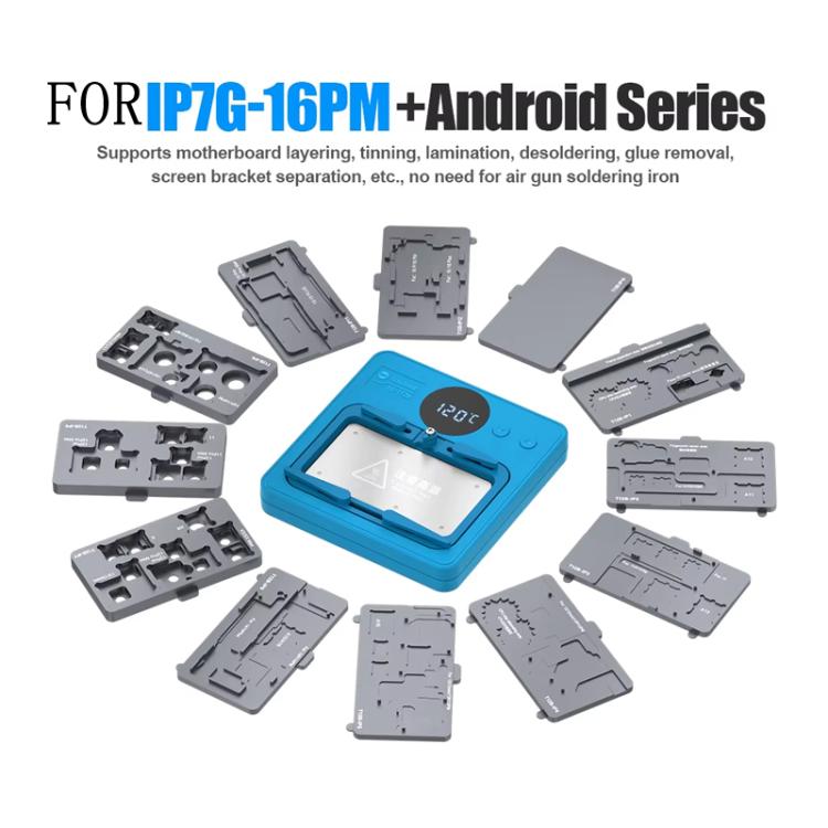 SUNSHINE SS-T12B 9 In 1 Mobile Phone Motherboard Smart Repair Heating Platform Kit Support IP7G-16PM/Android Universal - free shipping - PMC TechLife - Order now!