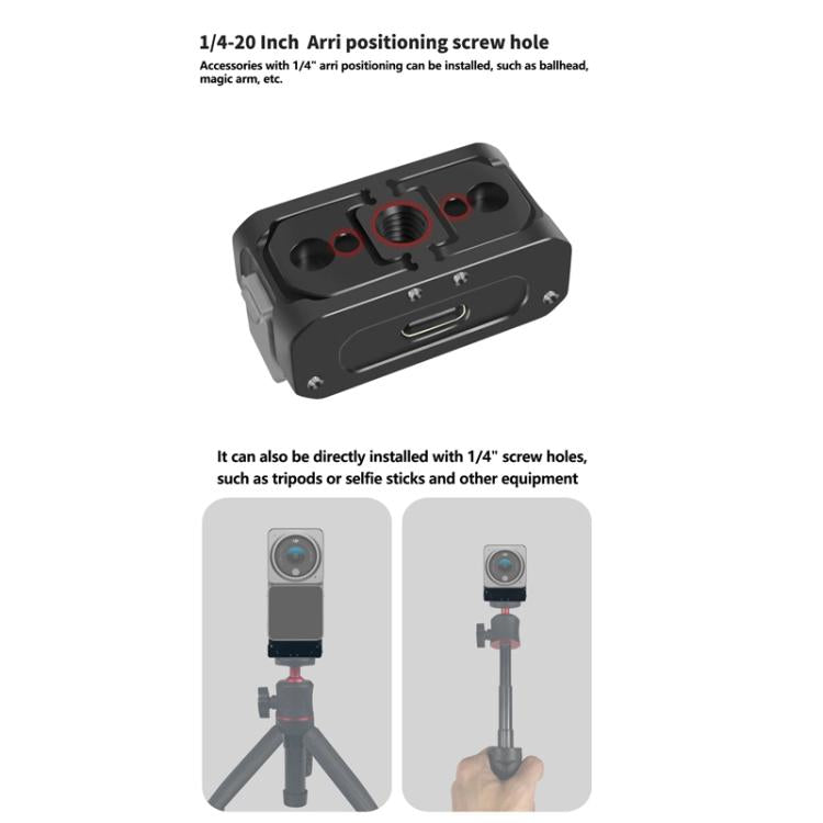 For DJI Osmo Action 2 Camera Magnetic Charging Base with 1/4 Inch & Arri Hole, Spec: Set C - free shipping - PMC TechLife - Order now!