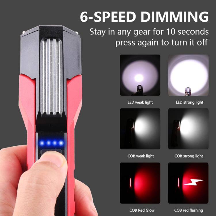 Magnet-Hook COB Rotating Strong Light Emergency Work Light(Gray) - Other Tools by PMC TechLife | Online Shopping South Africa | PMC TechLife | Buy Now Pay Later Mobicred