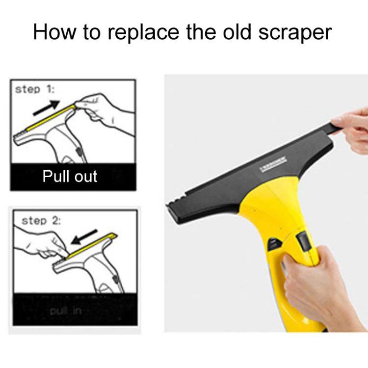 170mm 1pair For Karcher Window Cleaner Rubber Scraper Accessories - For Karcher Accessories by PMc TechLife | Online Shopping South Africa | PMc TechLife | Buy Now Pay Later Mobicred